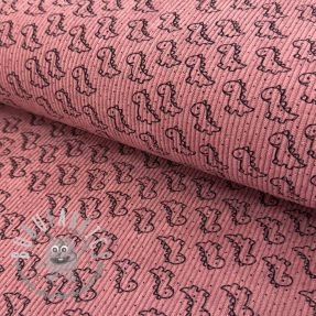 Velluto a coste STRETCH Little dino old pink