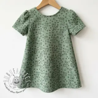 Velluto a coste STRETCH Little deer old green