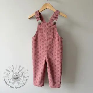 Velluto a coste STRETCH Little bunny old pink