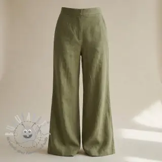 Viscosa con lino SPANDEX moss green
