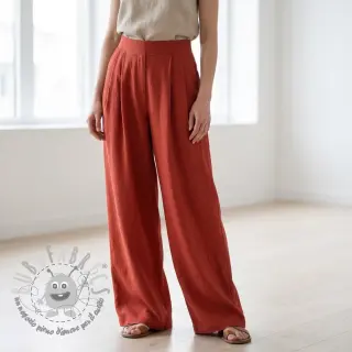 Viscosa con lino SPANDEX terracotta