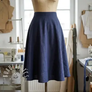 Viscosa con lino SPANDEX marine
