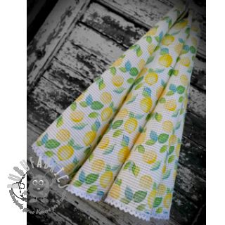 Cotone a nido d'ape Lemons digital print
