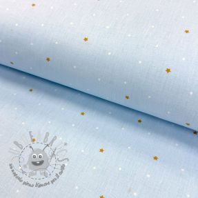 Tessuto di cotone Sweet bear star light blue ORGANIC