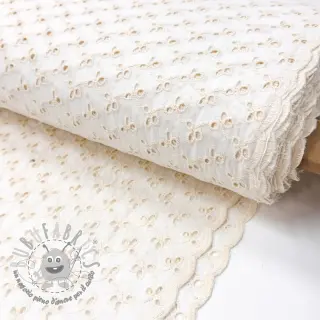 Tessuto di cotone EMBROIDERY Rosemary white