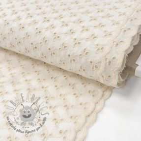 Tessuto di cotone EMBROIDERY Rosemary off white