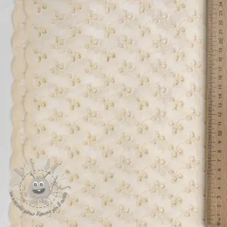 Tessuto di cotone EMBROIDERY Rosemary off white