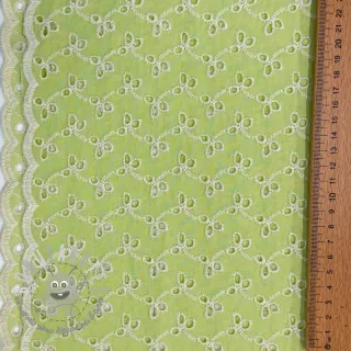Tessuto di cotone EMBROIDERY Rosemary lime
