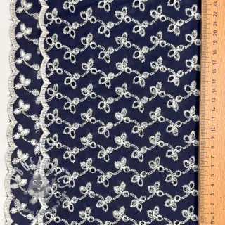 Tessuto di cotone EMBROIDERY Rosemary navy