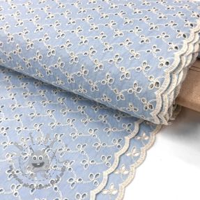 Tessuto di cotone EMBROIDERY Rosemary light blue