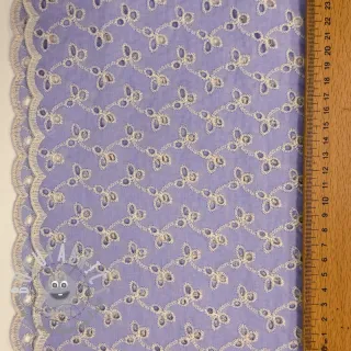 Tessuto di cotone EMBROIDERY Rosemary lilac