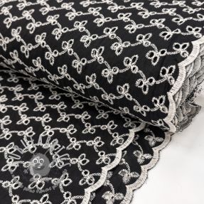 Tessuto di cotone EMBROIDERY Rosemary black