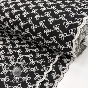 Tessuto di cotone EMBROIDERY Rosemary black