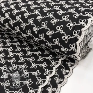 Tessuto di cotone EMBROIDERY Rosemary black