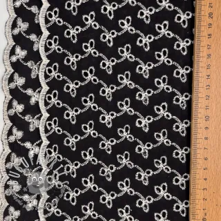 Tessuto di cotone EMBROIDERY Rosemary black