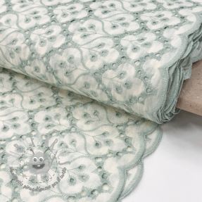 Tessuto di cotone EMBROIDERY Lilian mint