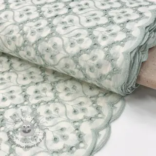 Tessuto di cotone EMBROIDERY Lilian mint