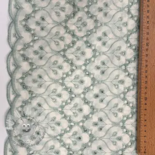 Tessuto di cotone EMBROIDERY Lilian mint