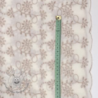 Tessuto di cotone EMBROIDERY Lilian ecru
