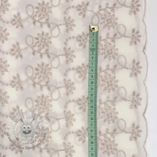Tessuto di cotone EMBROIDERY Lilian ecru