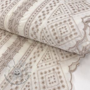 Tessuto di cotone EMBROIDERY Lilian beige