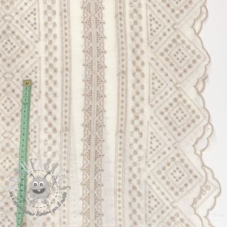 Tessuto di cotone EMBROIDERY Lilian beige