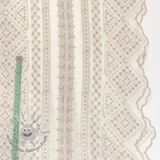Tessuto di cotone EMBROIDERY Lilian beige