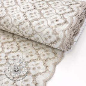 Tessuto di cotone EMBROIDERY Lilian natural