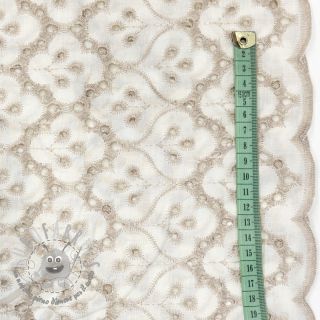 Tessuto di cotone EMBROIDERY Lilian natural