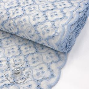 Tessuto di cotone EMBROIDERY Lilian blue