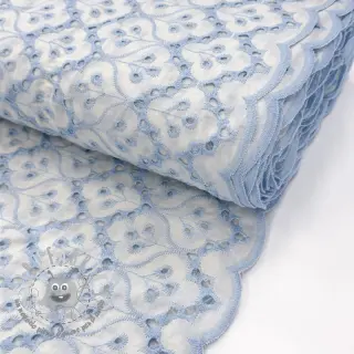 Tessuto di cotone EMBROIDERY Lilian blue