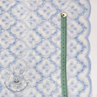 Tessuto di cotone EMBROIDERY Lilian blue