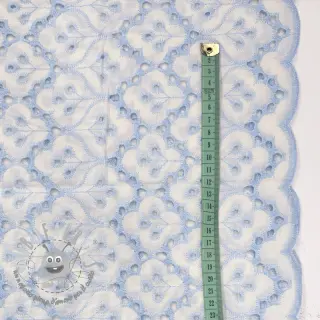 Tessuto di cotone EMBROIDERY Lilian blue