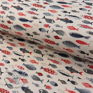 Tessuto decorativo Linenlook Aquarium multico