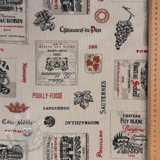 Tessuto decorativo Linenlook Vincennes rouge