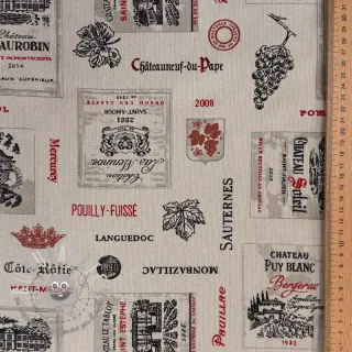 Tessuto decorativo Linenlook Vincennes rouge