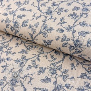 Tessuto decorativo Linenlook Meredith bleu