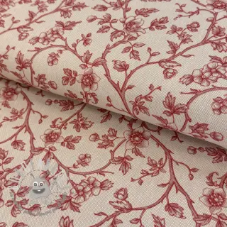Tessuto decorativo Linenlook Meredith rouge