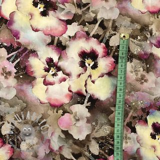 Viscosa RADIANCE Viola taupe digital print