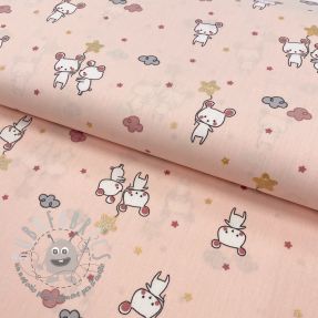 Tessuto di cotone Glitter sweet mouse powder