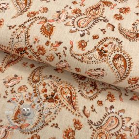 Mussola/Doppia garza Paisley sand digital print