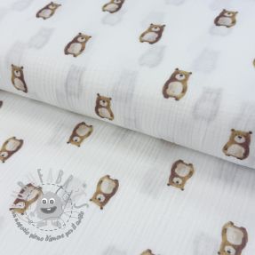 Mussola/Doppia garza Animals design B digital print ORGANIC