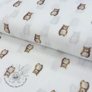 Mussola/Doppia garza Animals design B digital print ORGANIC