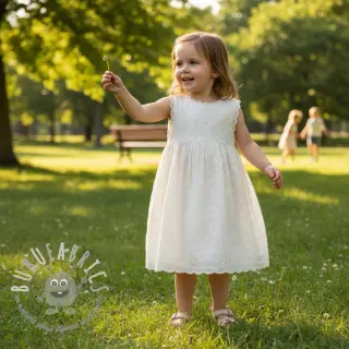 Tessuto di cotone EMBROIDERY Rosemary white
