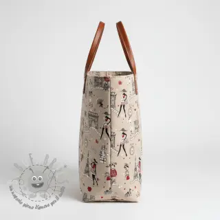 Tessuto decorativo Linenlook Cute Paris multico