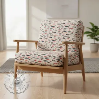 Tessuto decorativo Linenlook Aquarium multico