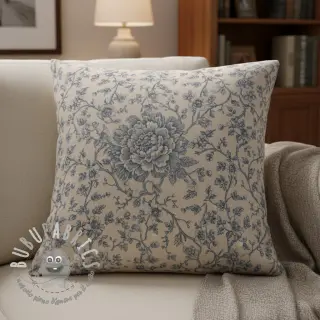 Tessuto decorativo Linenlook Meredith bleu