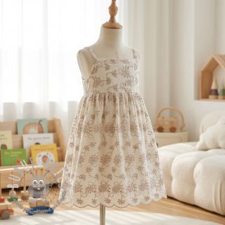 Tessuto di cotone EMBROIDERY Lilian ecru