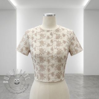 Tessuto di cotone EMBROIDERY Lilian ecru