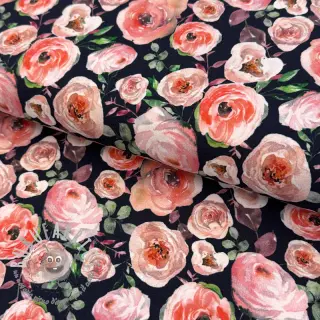 Jersey Roses navy digital print